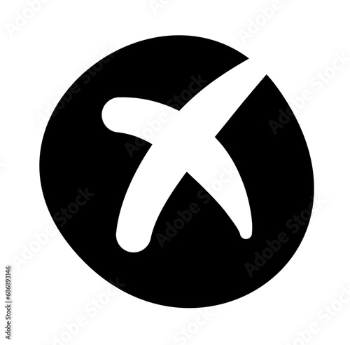 Checkbox checkmark square icon vector or confirm false true check mark red pictogram graphic clipart, right wrong marker felt tip pen hand drawn