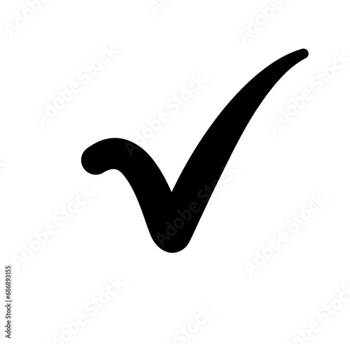 black check mark isolated vector icons. Vote symbol tick. Approved icon. Check mark icon set. Tick checkmark check list button icon. photo