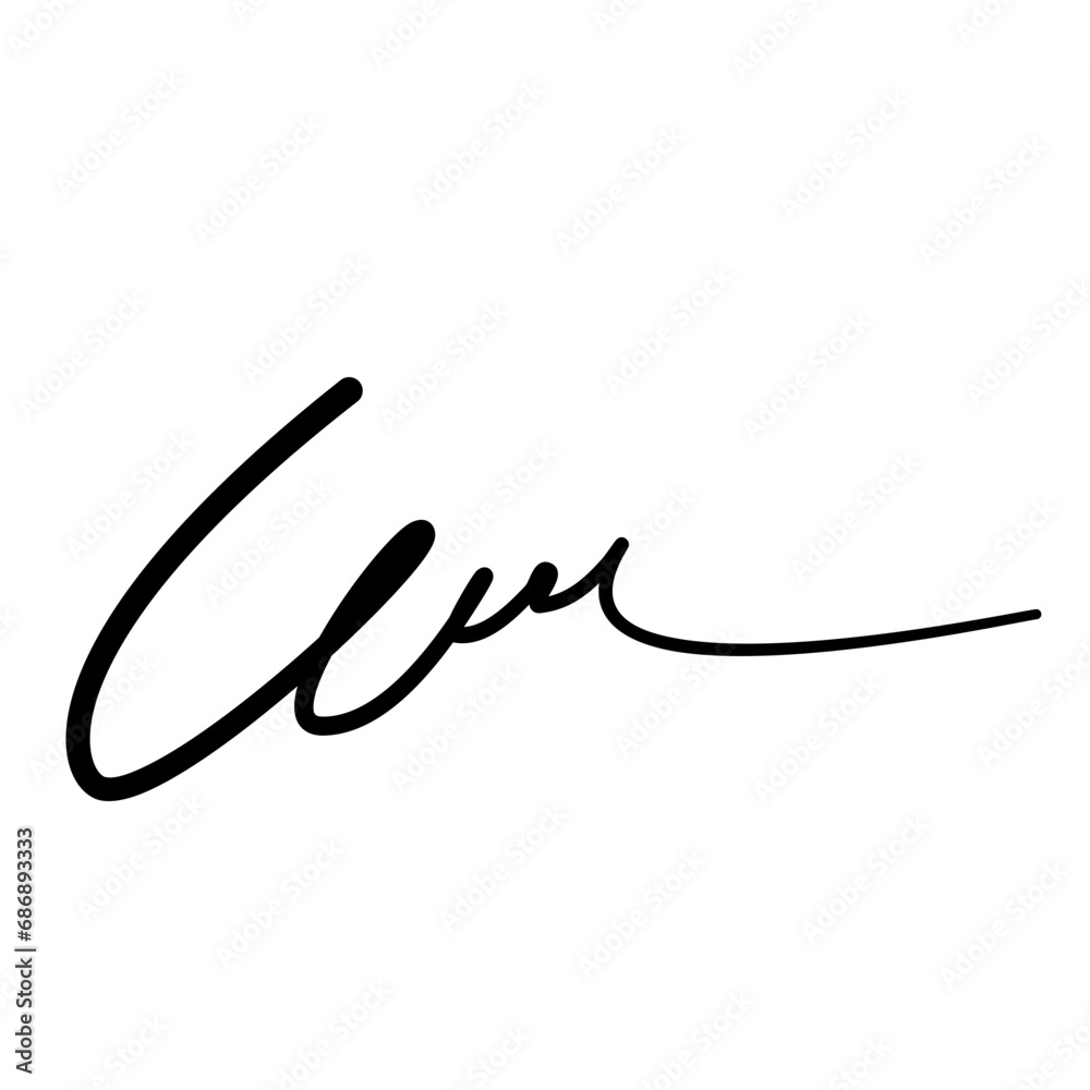signature scribble vector