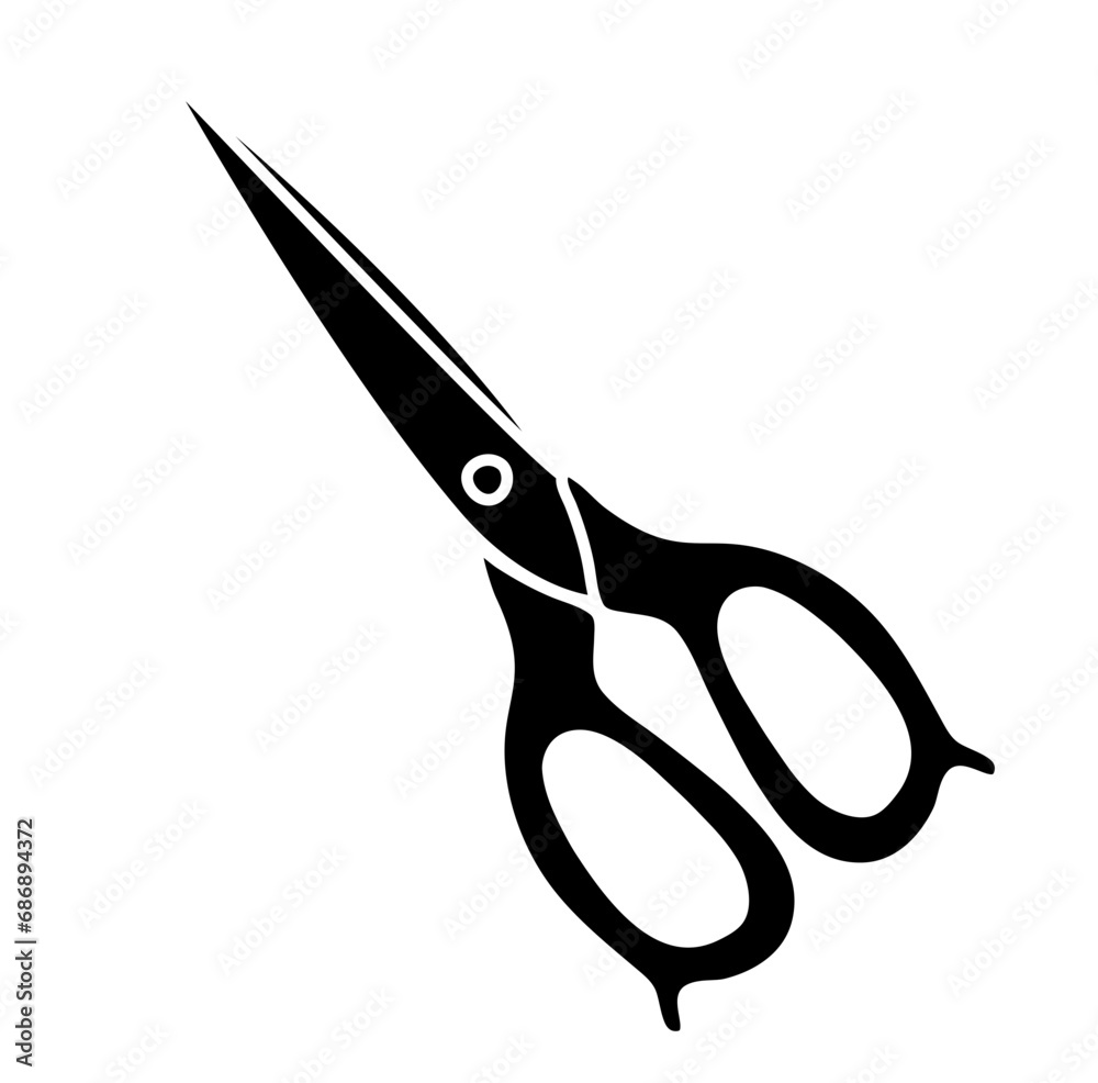 Black Scissors Icon Cartoon Vector Illustration Black Scissors Icon Cartoon Vector Illustration