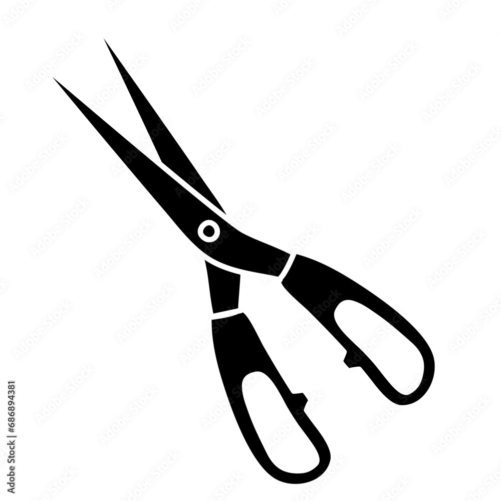 Black Scissors Icon Cartoon Vector Illustration Black Scissors Icon Cartoon Vector Illustration