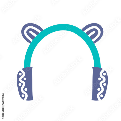 warm ears winter accessory vector Illustration 