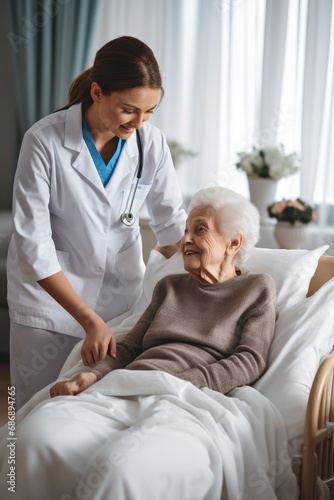 A nurse caring for the elderly