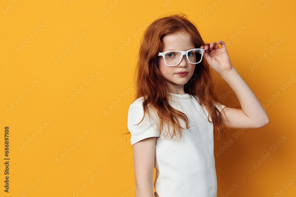 Glasses young beauty kid girl person childhood little child cute portrait female Glasses young beauty kid girl person childhood little child cute portrait female
