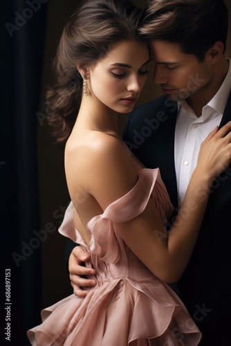 Beautiful couple embracing ...