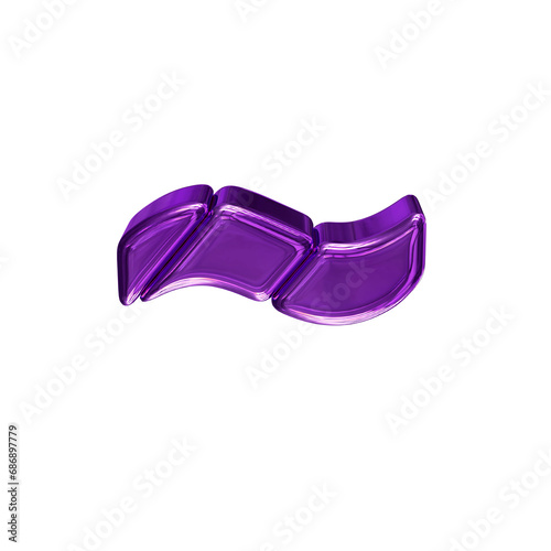 Purple symbol made of diagonal blocks