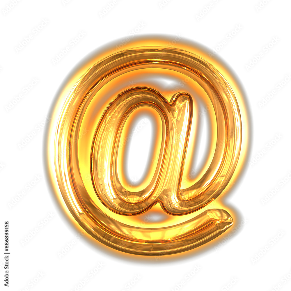 Gold inflatable symbol with glow Gold inflatable symbol with glow