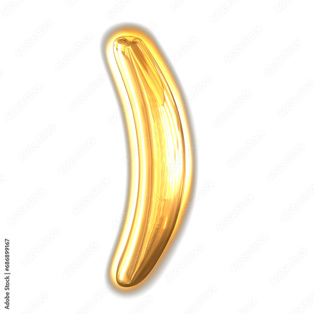 Gold inflatable symbol with glow Gold inflatable symbol with glow