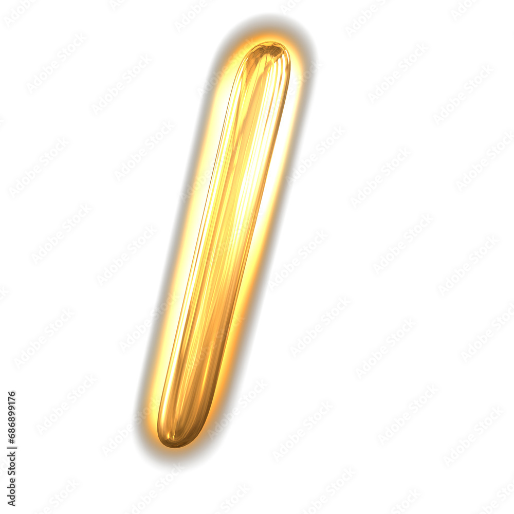 Gold inflatable symbol with glow Gold inflatable symbol with glow