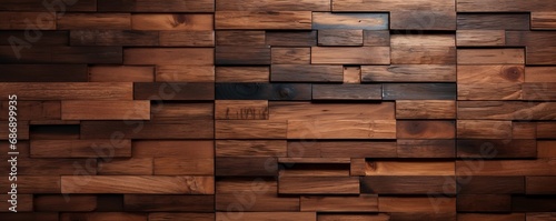 Background of reclaimed wood wall  paneling texture pattern.