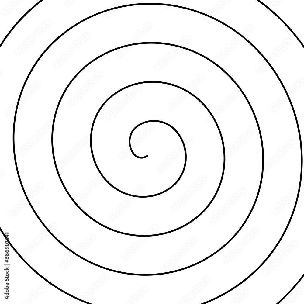 isolated spiral icon. Helix, curl, loop symbol. Flat design.Transparent black line in circle form. Single thin line spiral goes to edge of canvas. isolated spiral icon. Helix, curl, loop symbol. Flat design.Transparent black line in circle form. Single thin line spiral goes to edge of canvas.