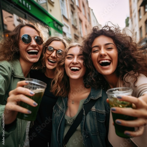 Young women in the street t...