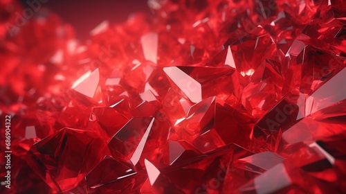 A close up of a bunch of red crystals