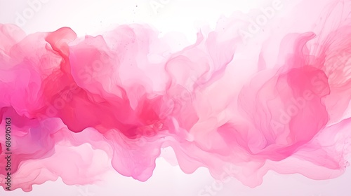 Water color, pink, white background, used as a background for wedding photo