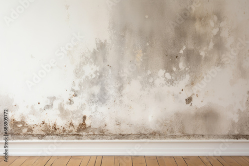 Mold on a white wall. concept of combating mold and dampness