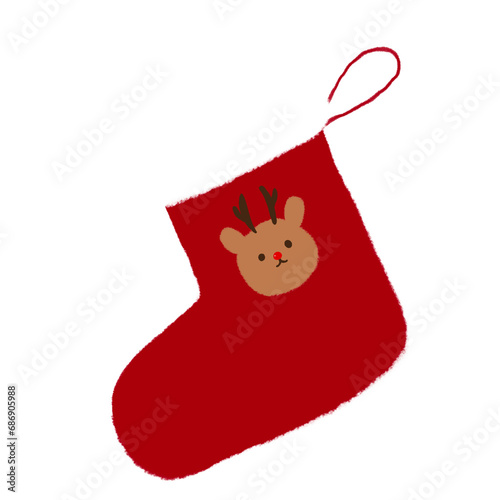 Christmas decoration gift red socks for Santa Claus and kids