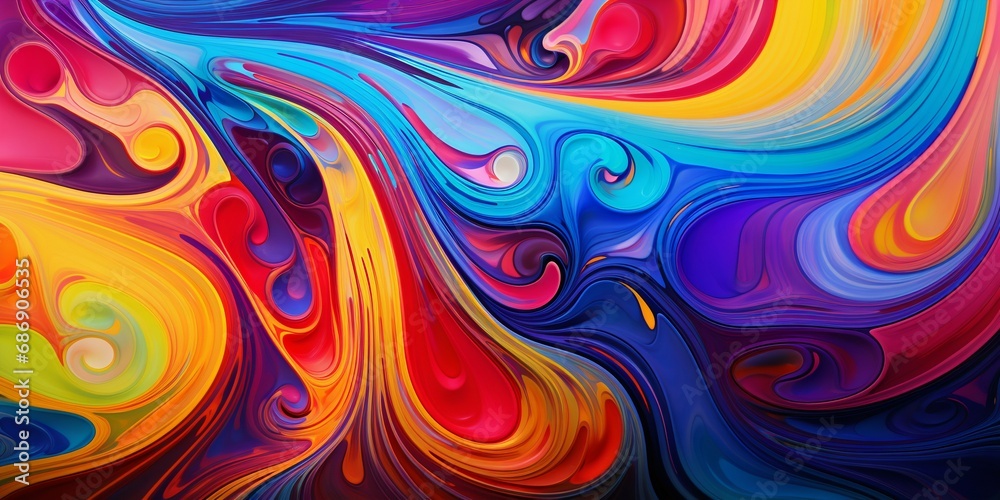 Vibrant Abstract Swirl of Colors. Generative ai Vibrant Abstract Swirl of Colors. Generative ai