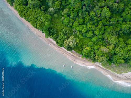 Morning scene of salt lake Satonda island photo