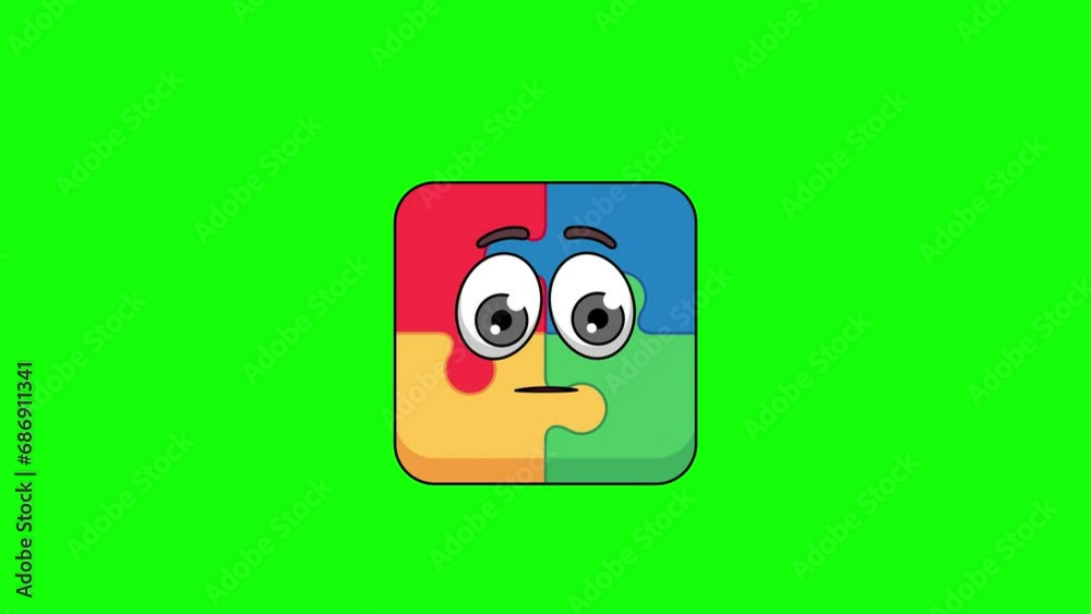 puzzle character with a raised eyebrow, skeptic's face puzzle character with a raised eyebrow, skeptic's face