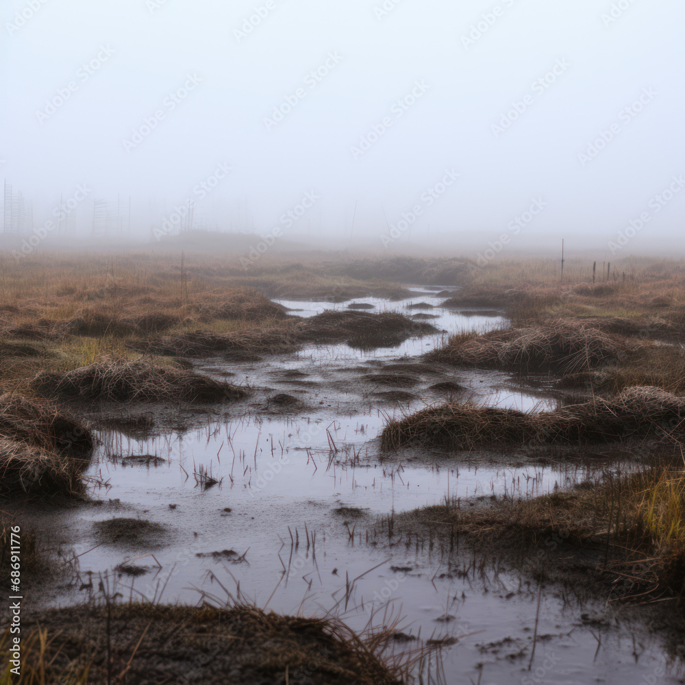 Peat Energy Harvest: Misty Bog Ecosystem