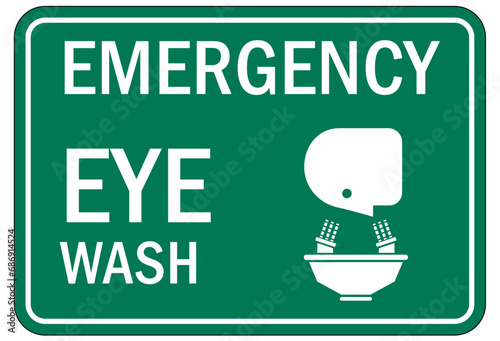 Eye wash station sign