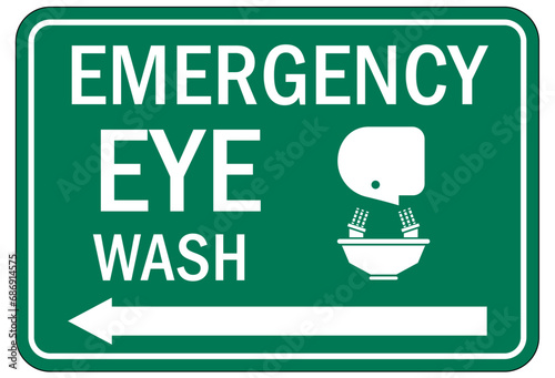 Eye wash station sign