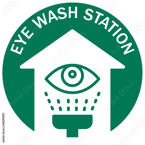 Eye wash station sign
