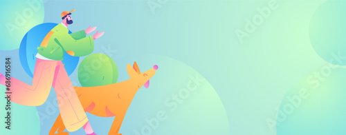 People exercising healthy running vector internet operation illustration
