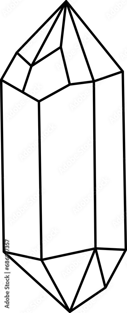 Crystal Line Art Illustration Diamond Crystal Line Art Illustration Diamond