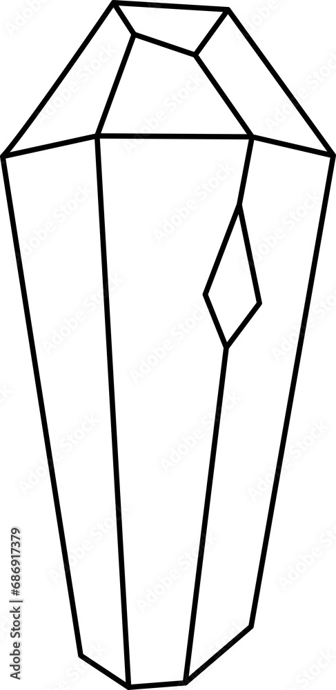 Crystal Line Art Illustration Diamond Crystal Line Art Illustration Diamond