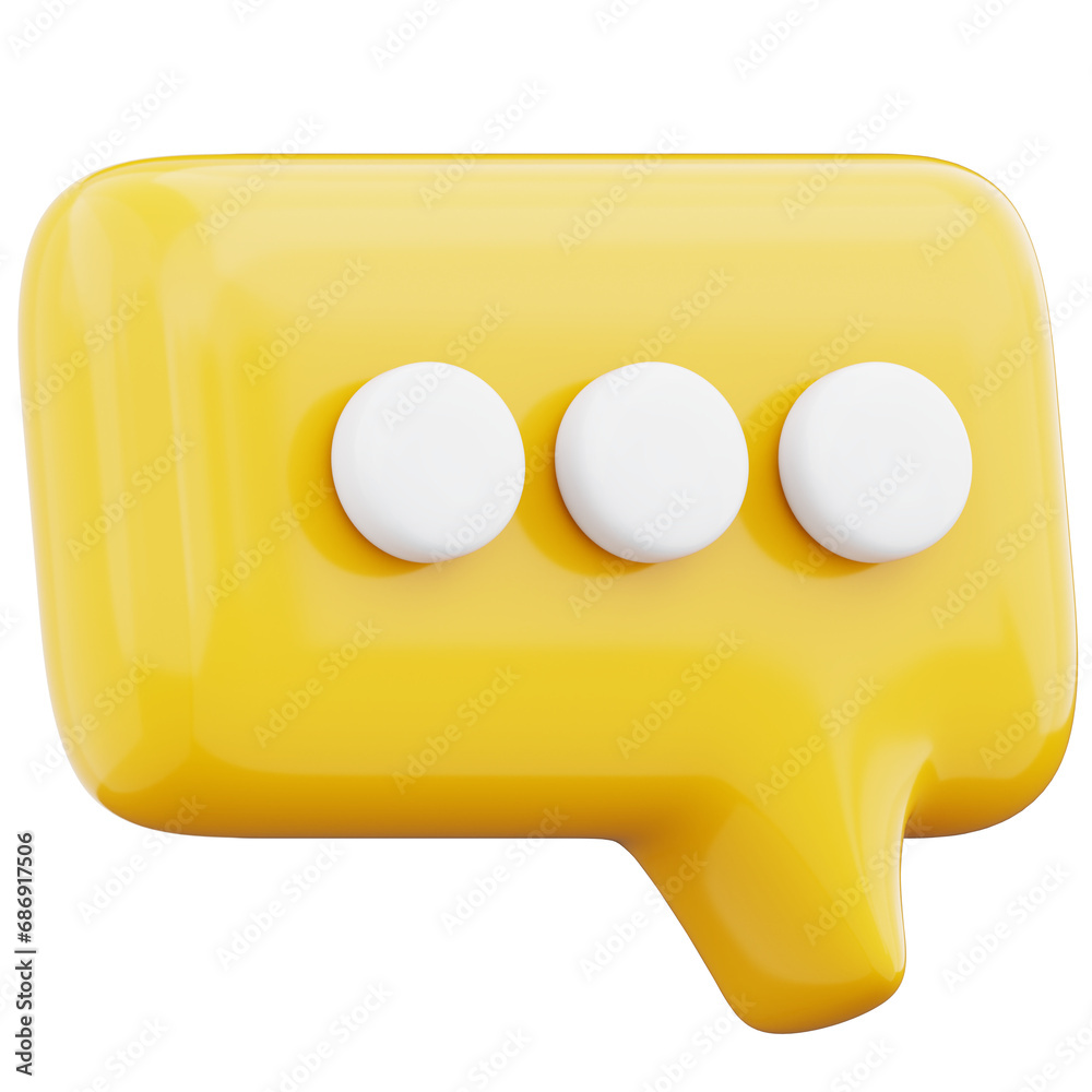 3d chat message speech bubble icon on transparent background 3d chat message speech bubble icon on transparent background