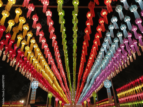 Lantern of Thai tradition, lantern festival, night light, Loy Krathong Festival