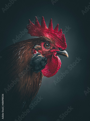 retrato de gallo ketro 
