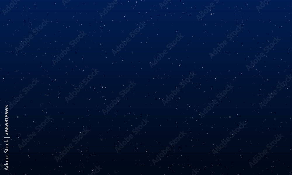 Vector starry night background blue gradient