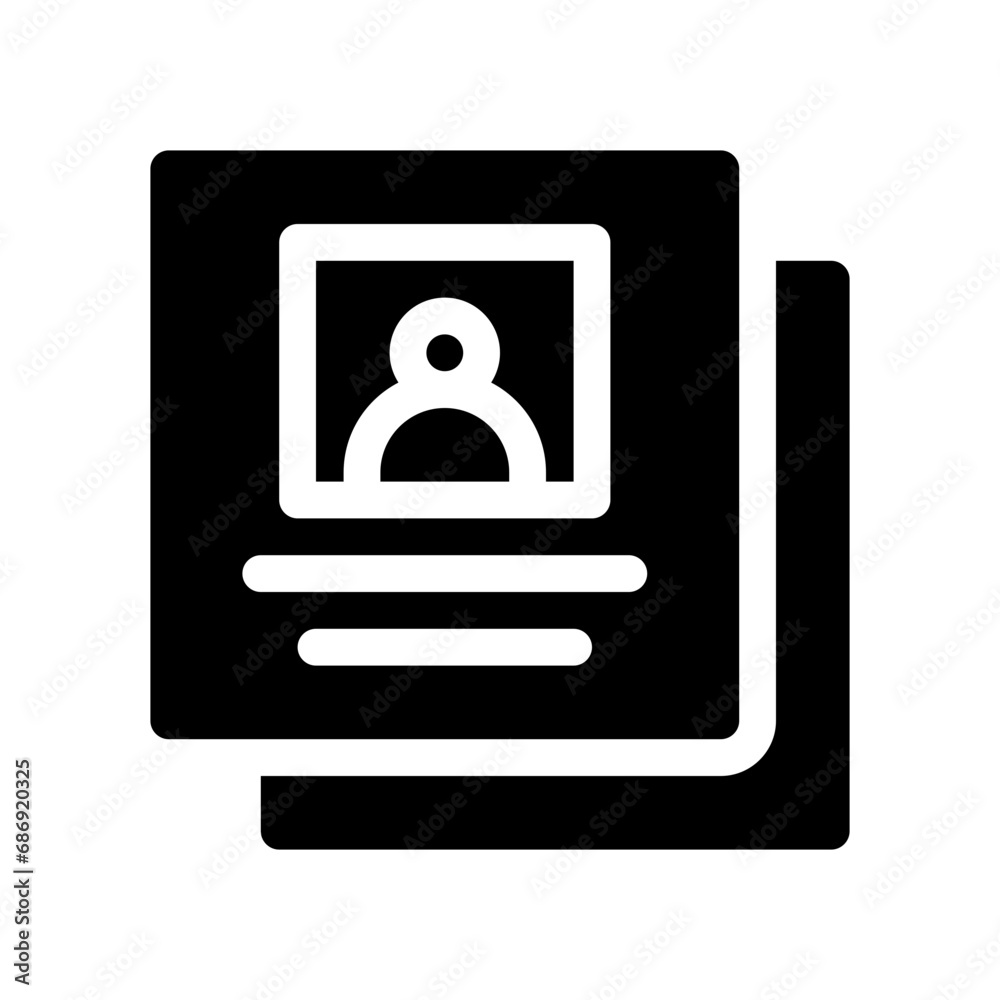 personal information glyph icon