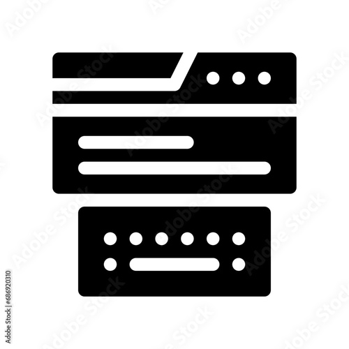 content writing glyph icon