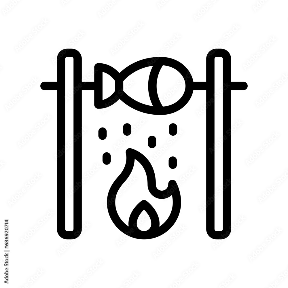 bonfire line icon bonfire line icon