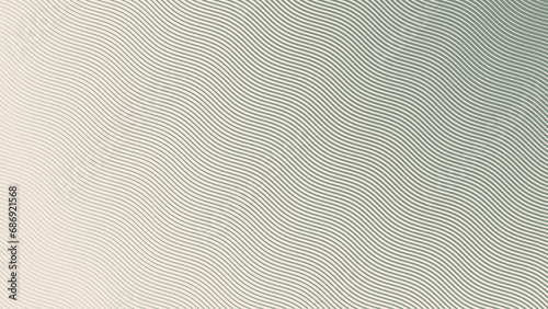 Parallel Hatching Wavy Lines Halftone Pattern Abstract Vector Angled Striped Pale Green Background. Diverging Radially Texture. Half Tone Art Tilted Etching Strokes Neutral Graphic Wallpaper