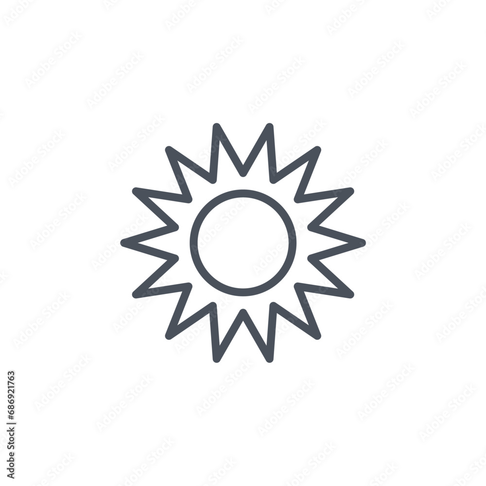 Vector sign of the sunlight symbol isolated on a white background. icon color editable. Vector sign of the sunlight symbol isolated on a white background. icon color editable.
