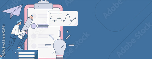 Invite friends to conduct questionnaire flat vector concept operation hand drawn illustration
