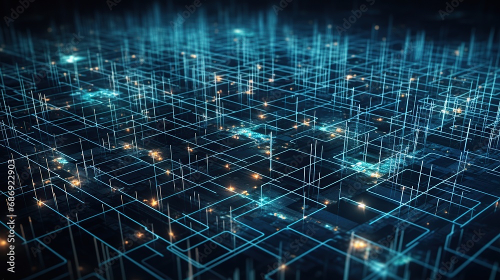 Digital Technology Data Connection Glowing Neon Futuristic Background Digital Technology Data Connection Glowing Neon Futuristic Background
