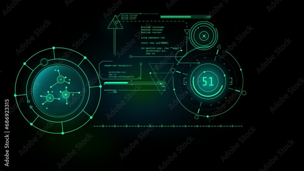 Virtual projection of abstract infographics Virtual projection of abstract infographics