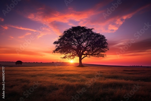 Autumn Morning Serenity: Sunrise Illuminating Vibrant Trees © Kristian