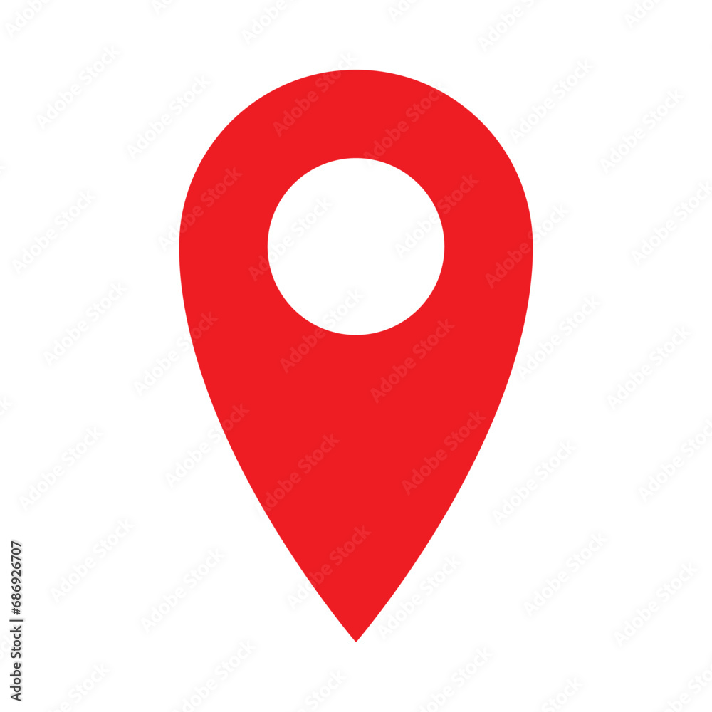 Simple icons representing locations and map pins