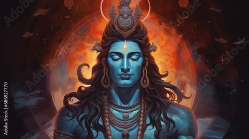 Shiva in a role as a protector and source of transformation in the world.