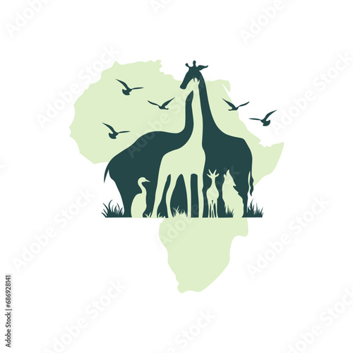 Animal Conservation Logo design. Wildlife Safari Logo design inspiration