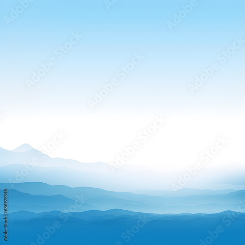 Mountain range and blue sky with clouds
