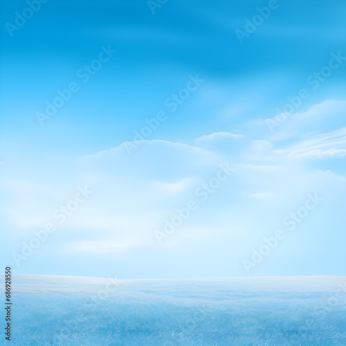 Mountain range and blue sky with clouds © Werayut