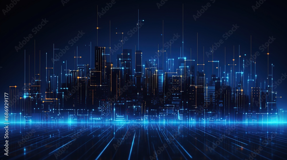 Big Data Analytic Concept with Futuristic Low-Poly Wire frame Big Data Analytic Concept with Futuristic Low-Poly Wire frame