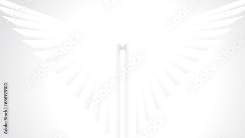 Abstract white fluid flow background with line futuristic Geometric Textured intricate 3D wall Light wave White 